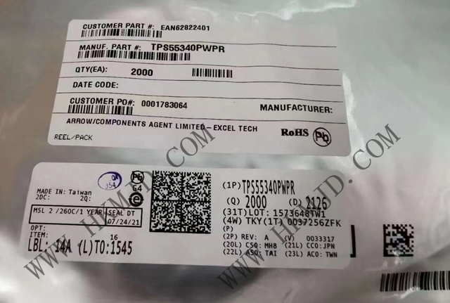 TI（5A、40V）電源開關 TPS55340PWPR 單片非同步開關穩(wěn)壓器