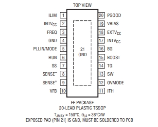 LINEAR(凌特) LTC3769EFE 60V、低 IQ、同步升壓型轉(zhuǎn)換器控制器