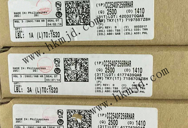 配備256kB 閃存，8kB SRAM【CC2540F256RHAR】——帶 USB 的低功耗 Bluetooth?無線MCU