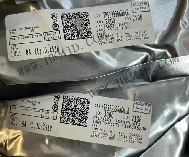 TI TPS22990NDMLR 單通道導(dǎo)通電阻負(fù)載開(kāi)關(guān)
