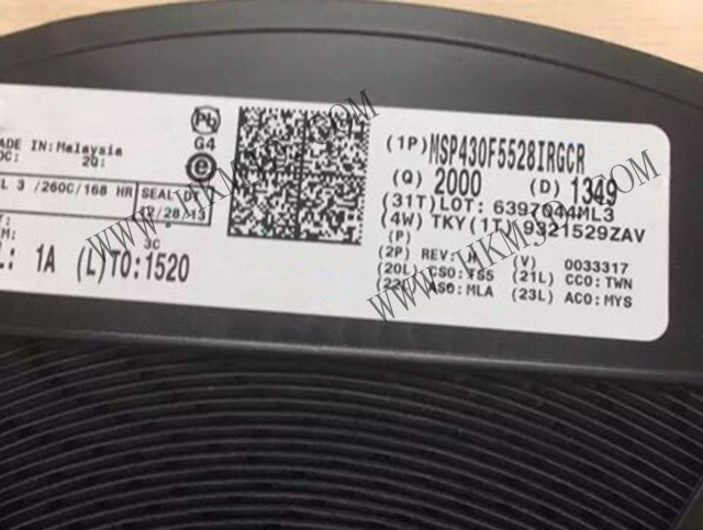【TI 16位微控制器】MSP430F5528IRGCR：25MHz、128KB 閃存、8KB SRAM（MCU）